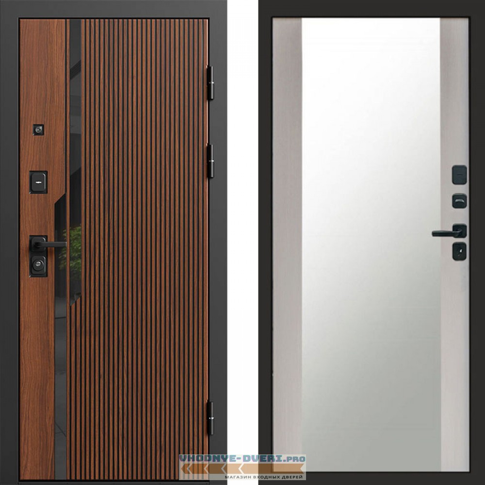 Дверь Termo Door Флекс Бетон Зеркало 27 Лиственница белая